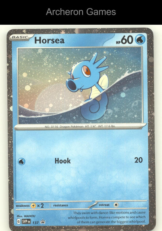 Pokemon Card Horsea (Cosmo Holo) SVP 137 P Scarlet & Violet Promo