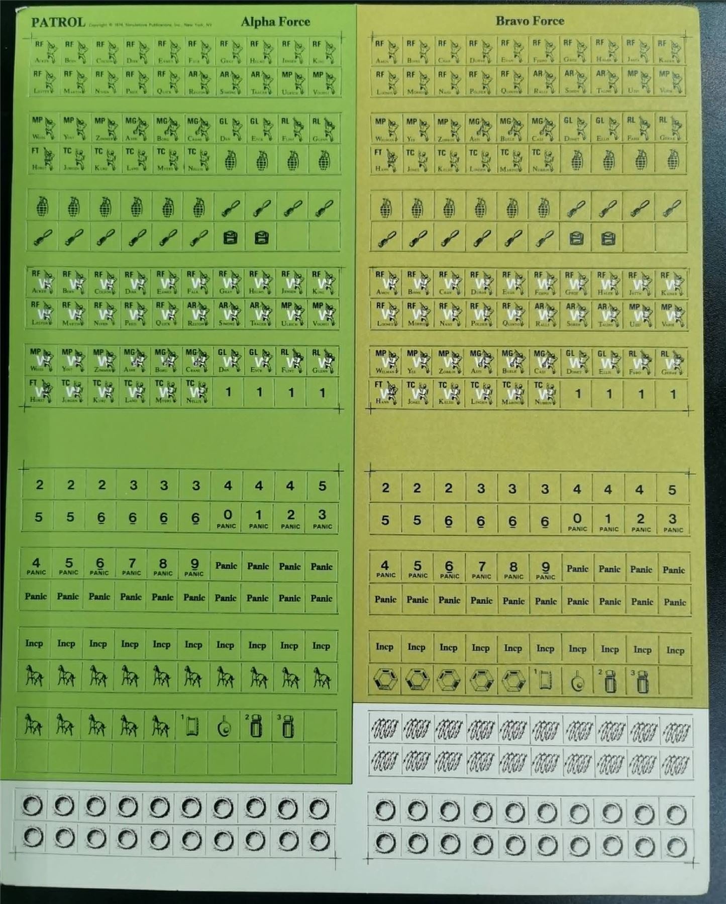 Patrol!: Man-to-Man Combat 20th Century - SPI Game unpunched #QT