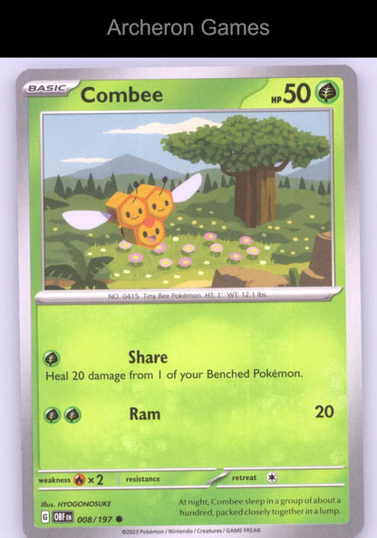 Pokemon Card Combee OBF 008/197 C Obsidian Flames