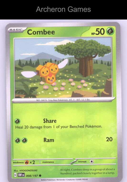 Pokemon Card Combee OBF 008/197 C Obsidian Flames