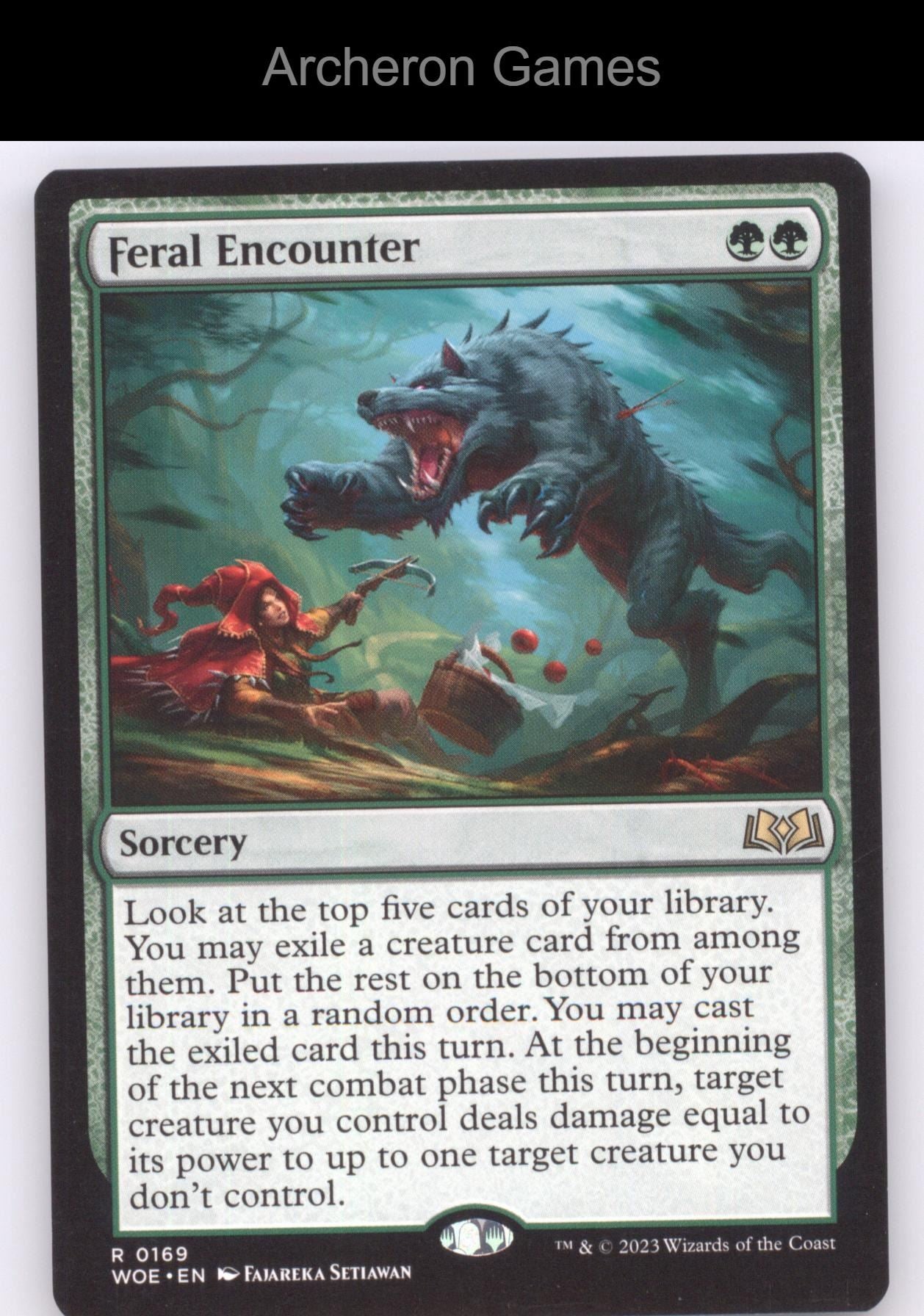 Feral Encounter 169 R MTG Card Wilds of Eldraine