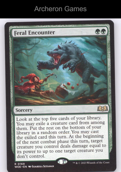 Feral Encounter 169 R MTG Card Wilds of Eldraine