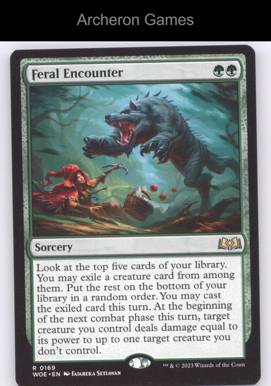 Feral Encounter 169 R MTG Card Wilds of Eldraine