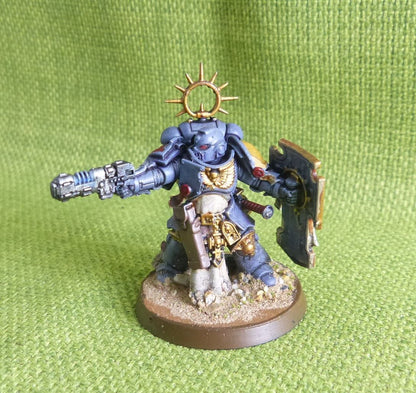 Lieutenant with Storm Shield Painted - Space Marines - Warhammer AoS 40k #J
