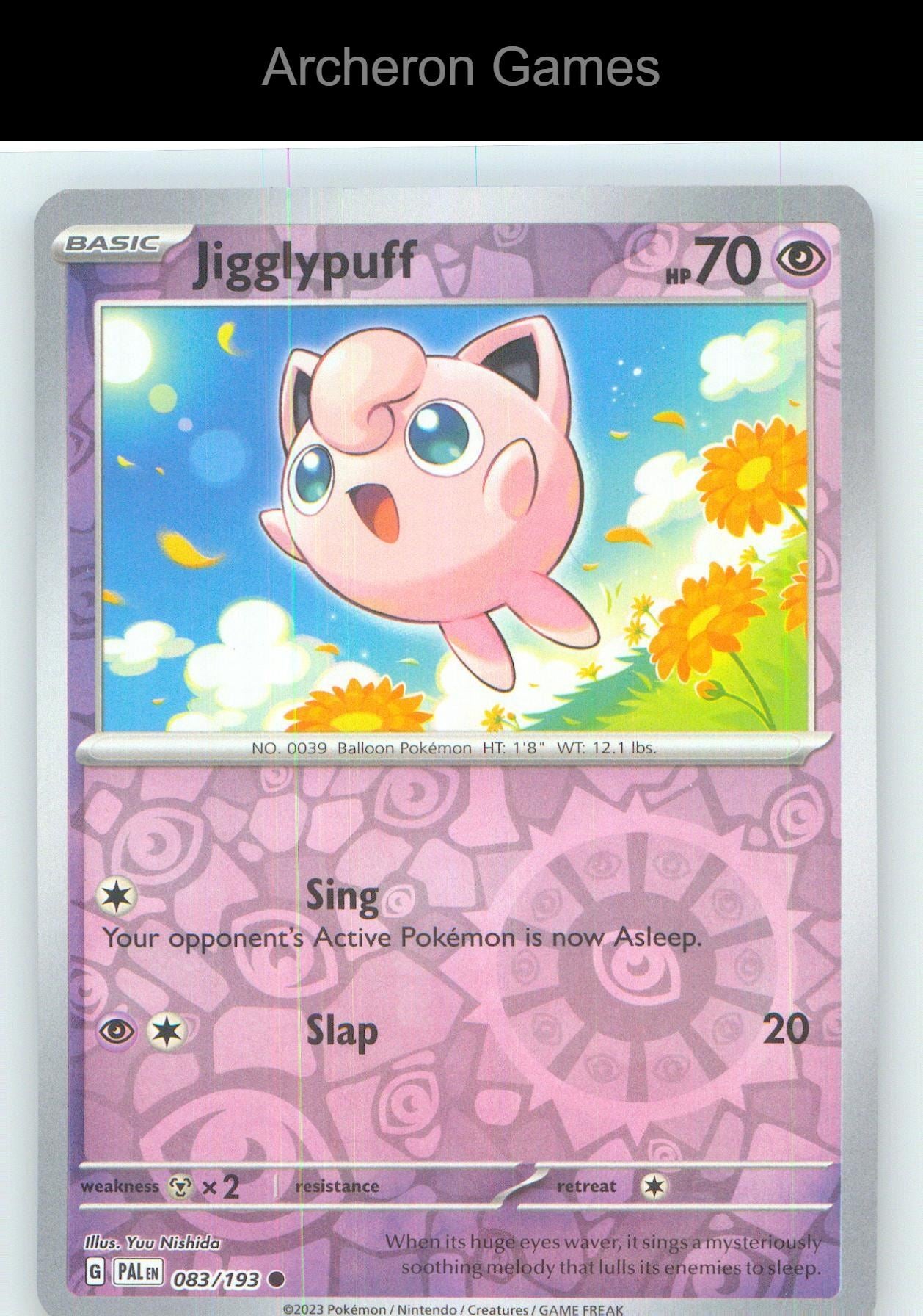 Pokemon Card Jigglypuff PAL 083/193 C Paldea Evolved Reverse Holo