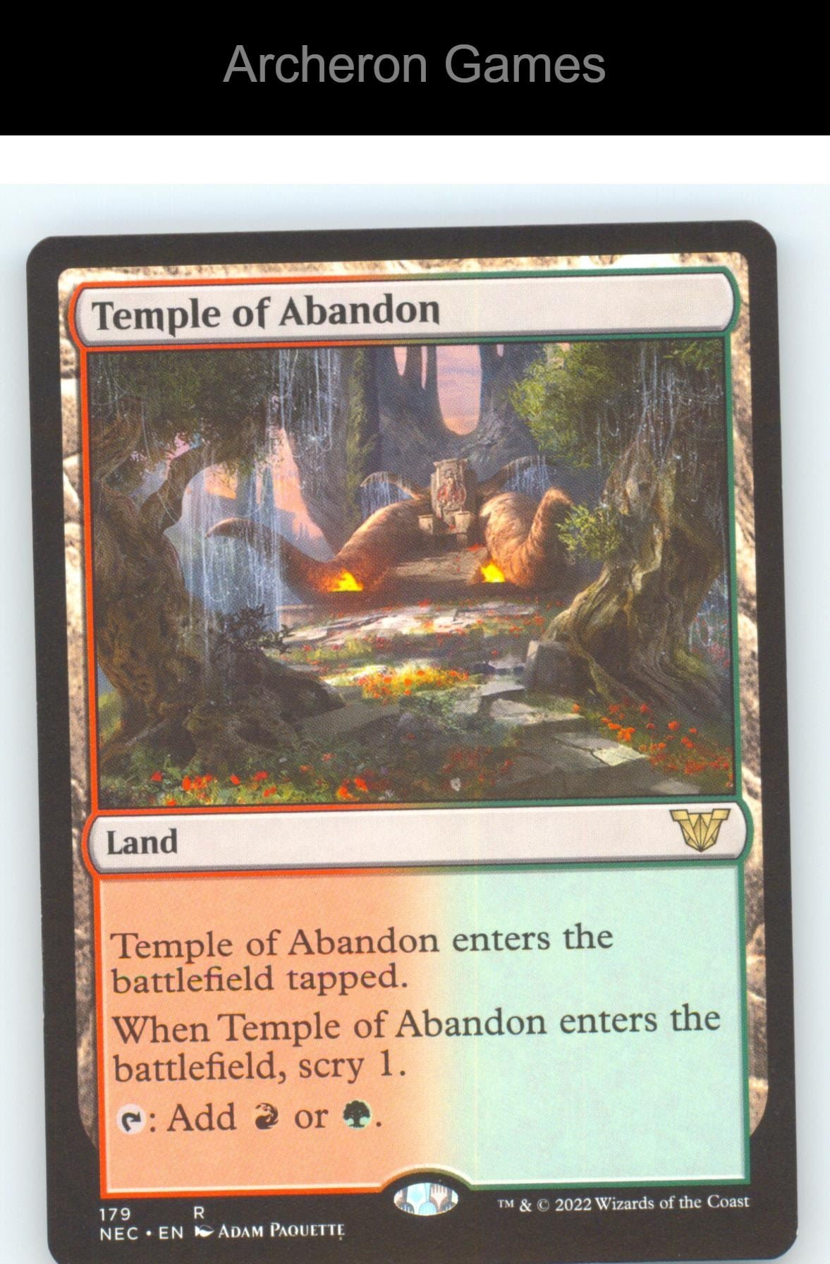 Temple of Abandon NEC 179 R MTG Card NM/EX+
