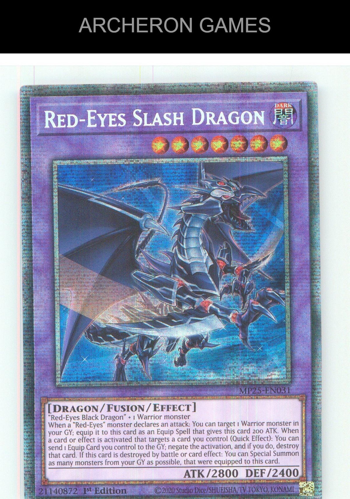 Red-Eyes Slash Dragon Starlight Rare YUGIOH Card 1st Edition