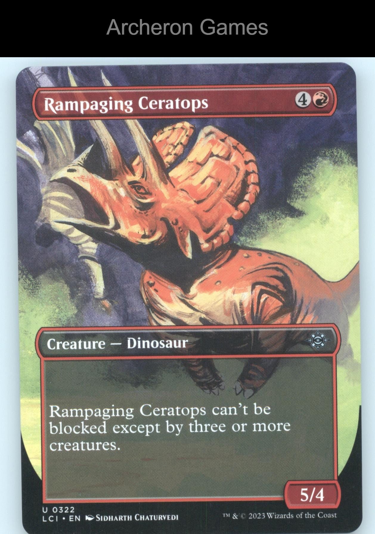 Rampaging Ceratops (Borderless) 322 UC MTG Card The Lost Caverns of Ixalan