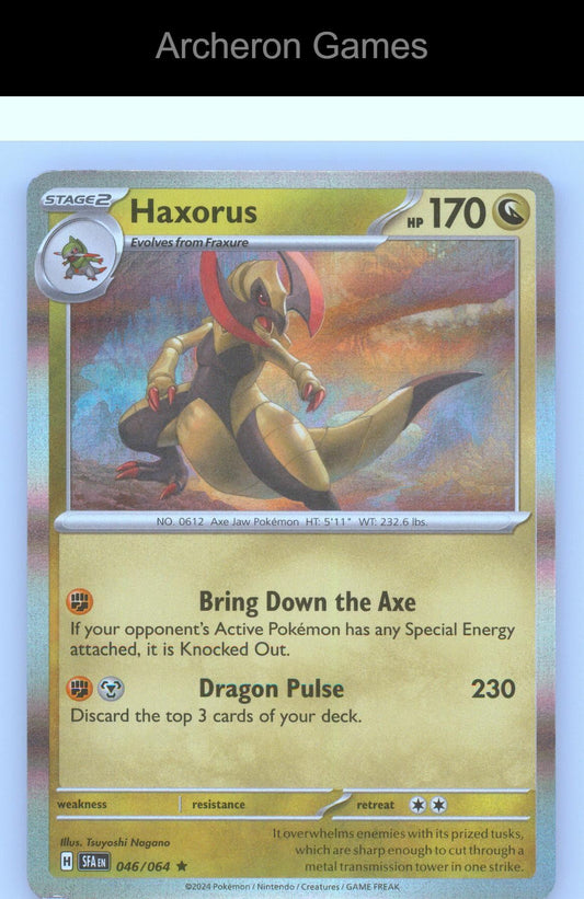 Pokemon Card Haxorus SFA 046/064 R Shrouded Fable Reverse Holo