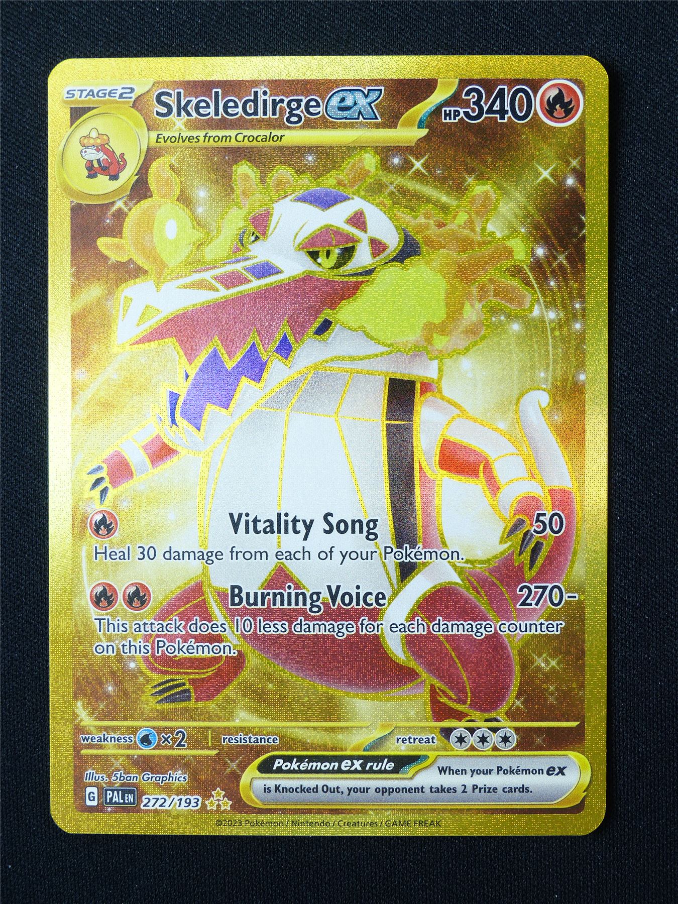 Skeledirge EX 272/193 Textured Holo - Pokemon Card #5W3