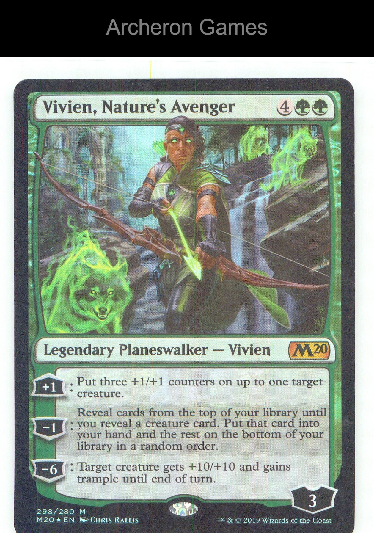Vivien, Nature's Avenger M20 298 Mythic MTG Card NM/EX+ Foil
