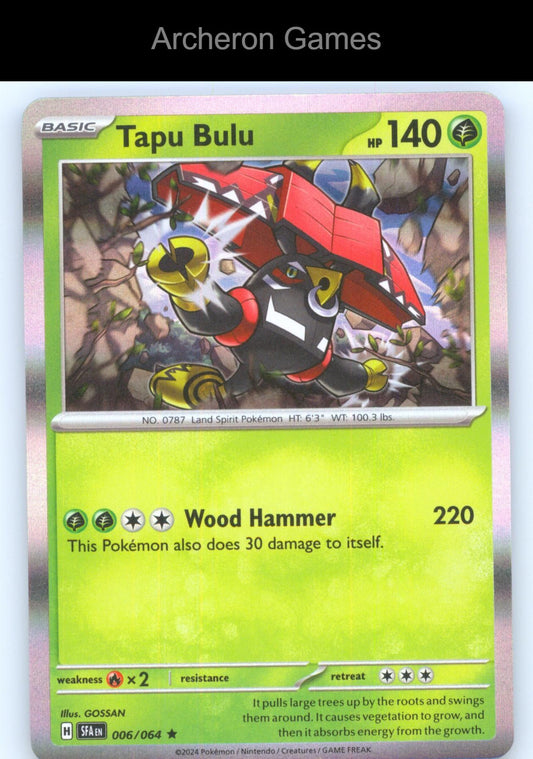 Pokemon Card Tapu Bulu SFA 006/064 R Shrouded Fable Holo