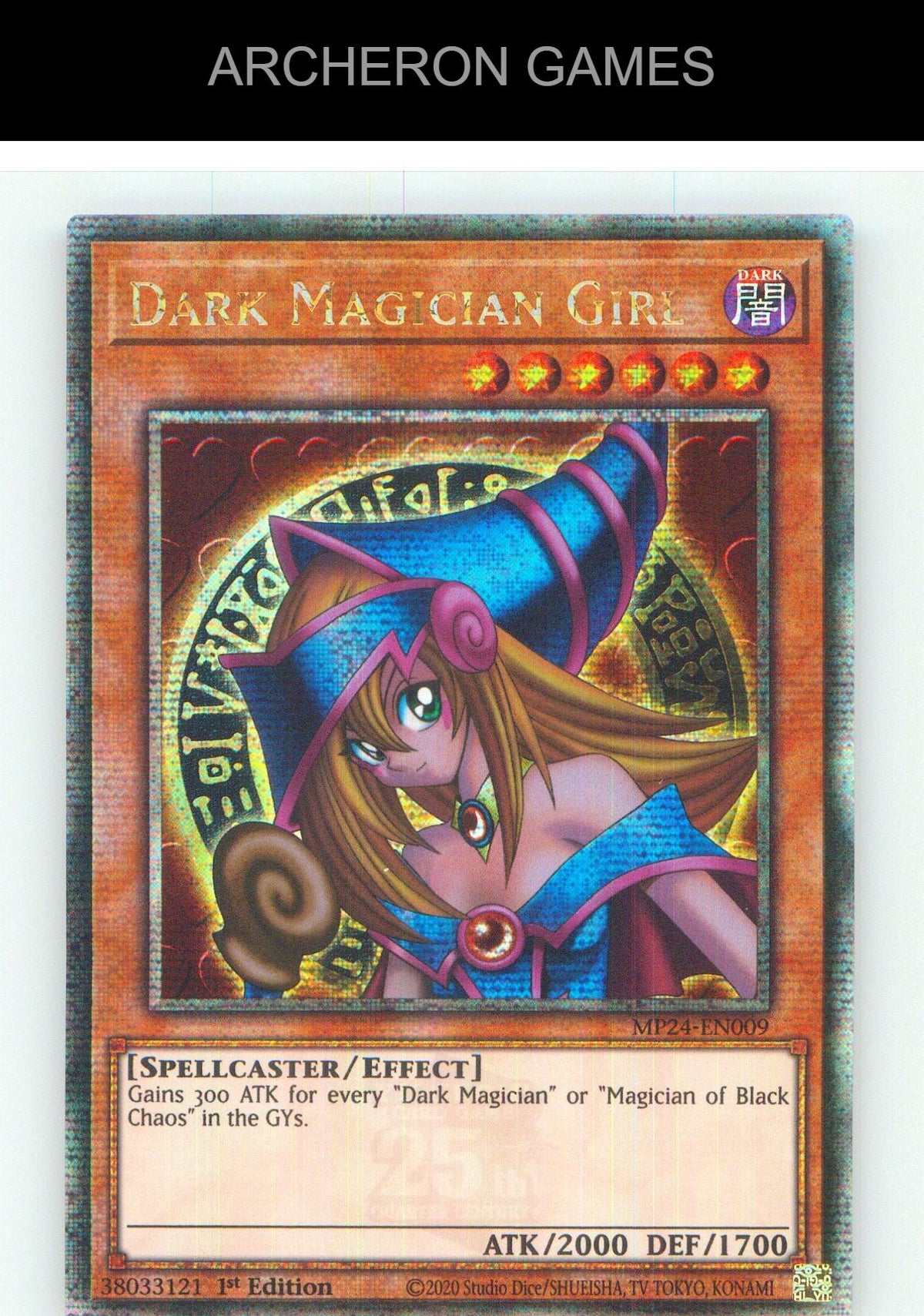 Dark Magician Girl (Quarter Century Secret Rare) YUGIOH Card 1st Edition