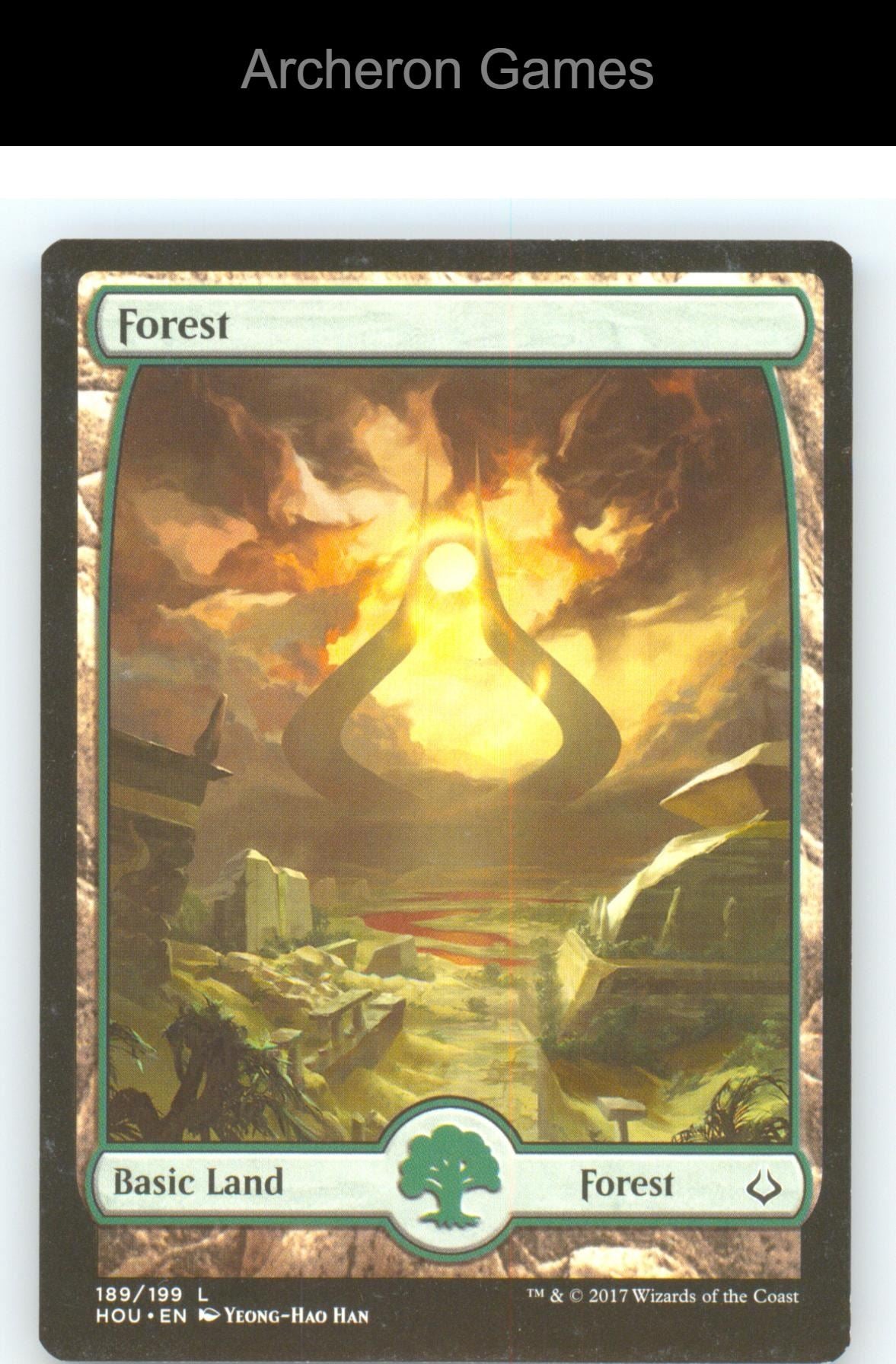 Forest (189) - Full Art HOU 189 Land MTG Card Hour of Devastation