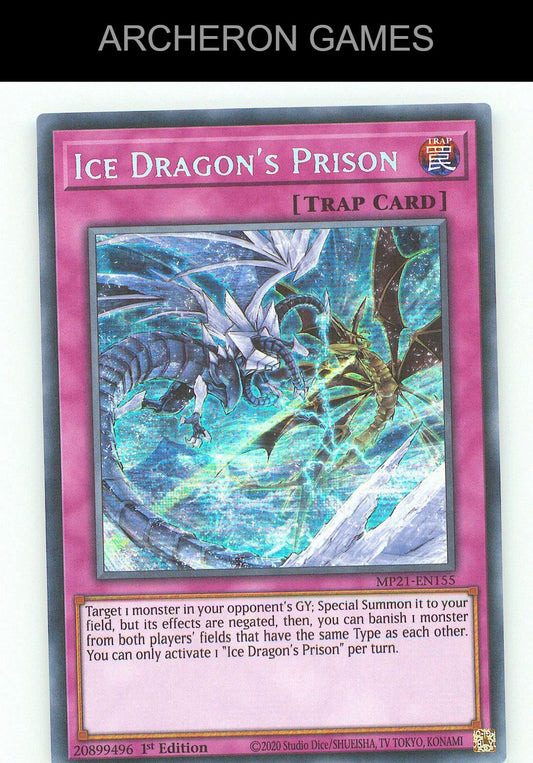 Ice Dragon's Prison SEC YUGIOH Card