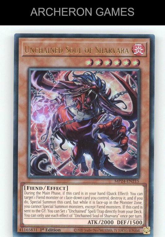 Unchained Soul of Sharvara Ultra Rare YUGIOH Card
