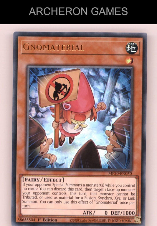 Gnomaterial Ultra Rare YUGIOH Card