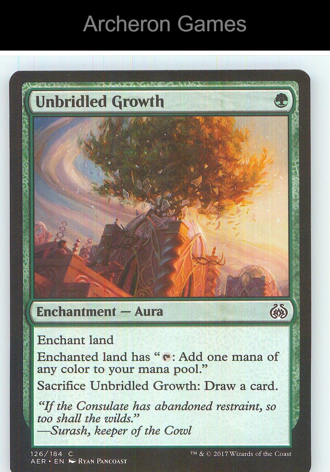 Unbridled Growth AER 126 C MTG Card NM/EX+
