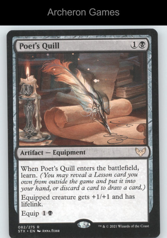 Poet's Quill 82 R MTG Card Strixhaven: School of Mages