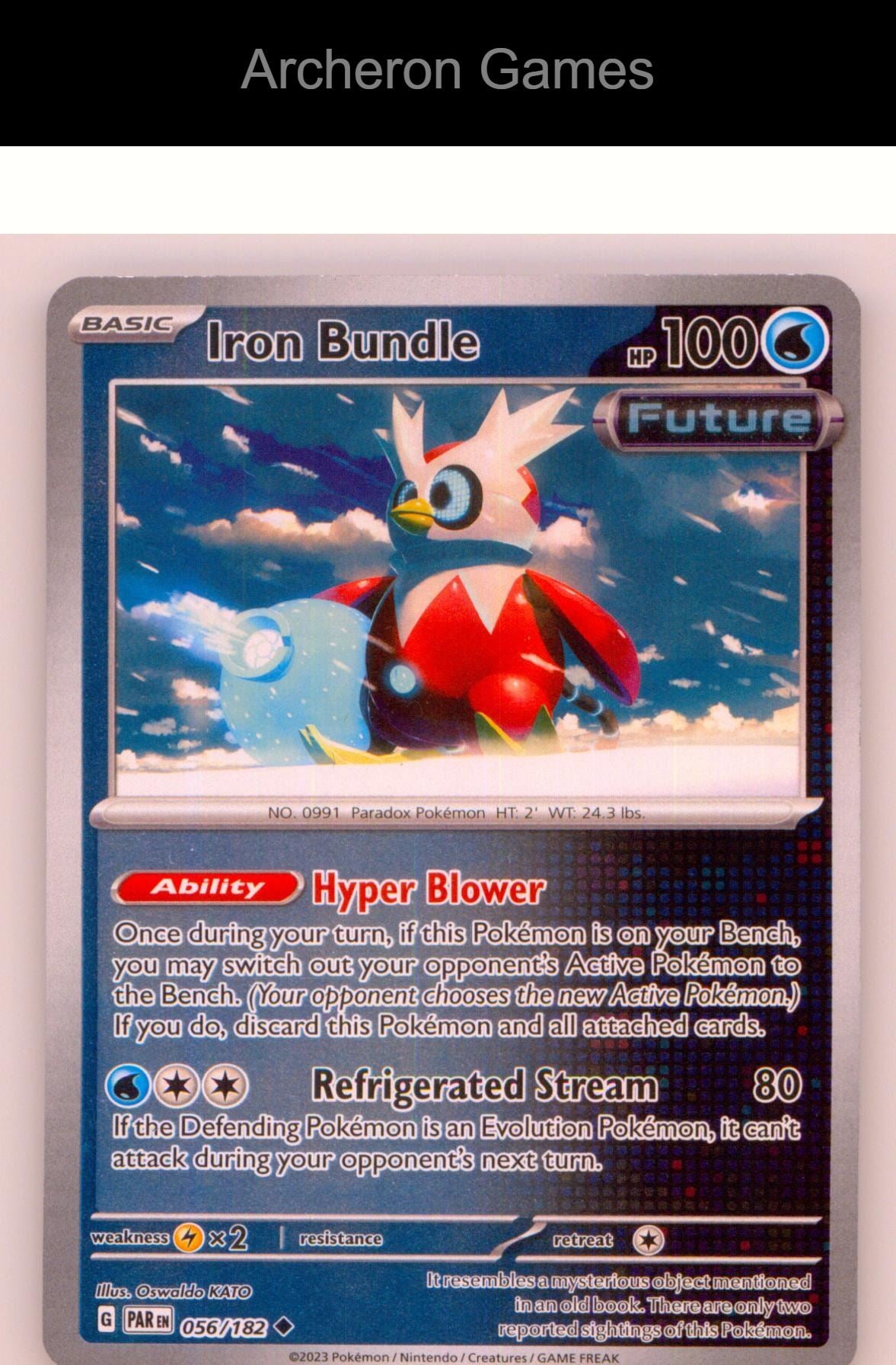 Pokemon Card Iron Bundle PAR 056/182 UC Paradox Rift Reverse Holo