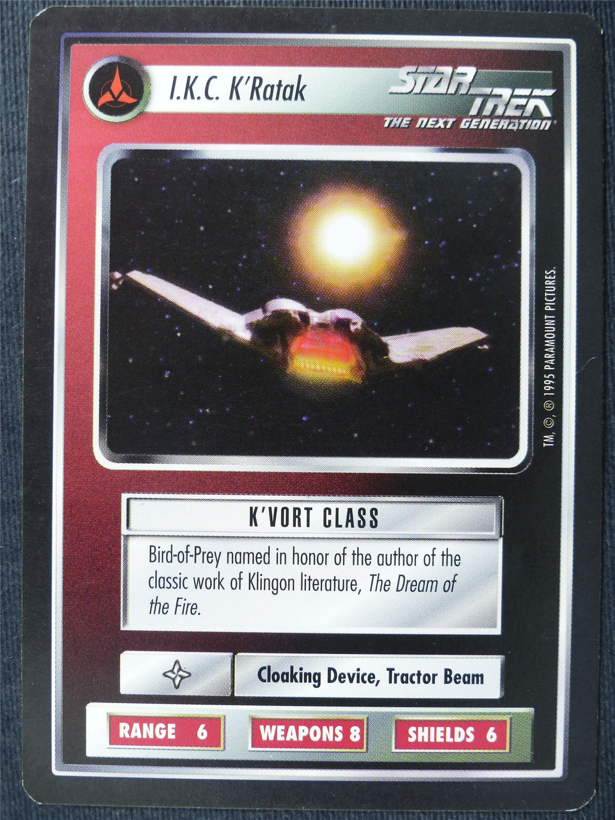 I.K.C. K'Ratak - NG - Star Trek Cards #RY