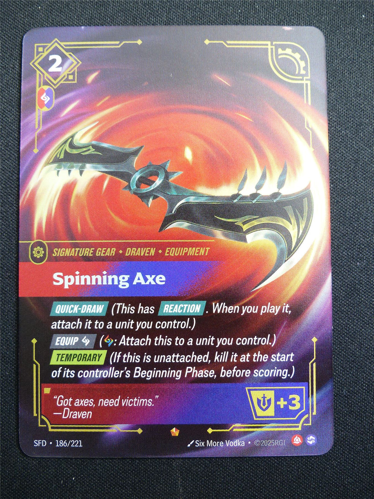 Spinning Axe SFD 186/221 - Riftbound Card #3J9