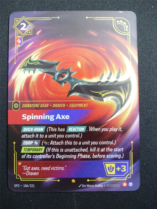 Spinning Axe SFD 186/221 - Riftbound Card #3J9
