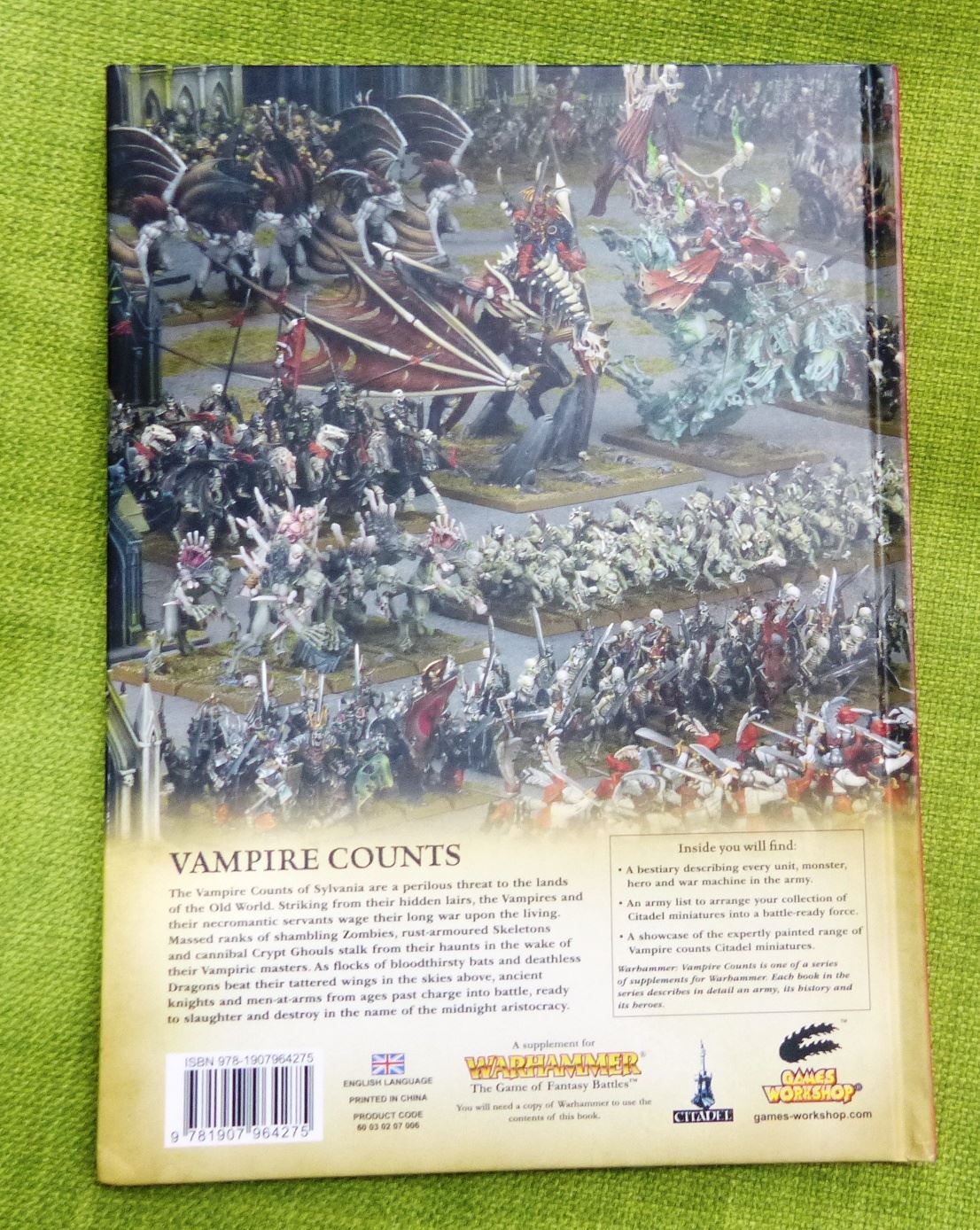 8th Edition 2011 Vampire Counts Hardback Book - Warhammer AoS 40k #8N