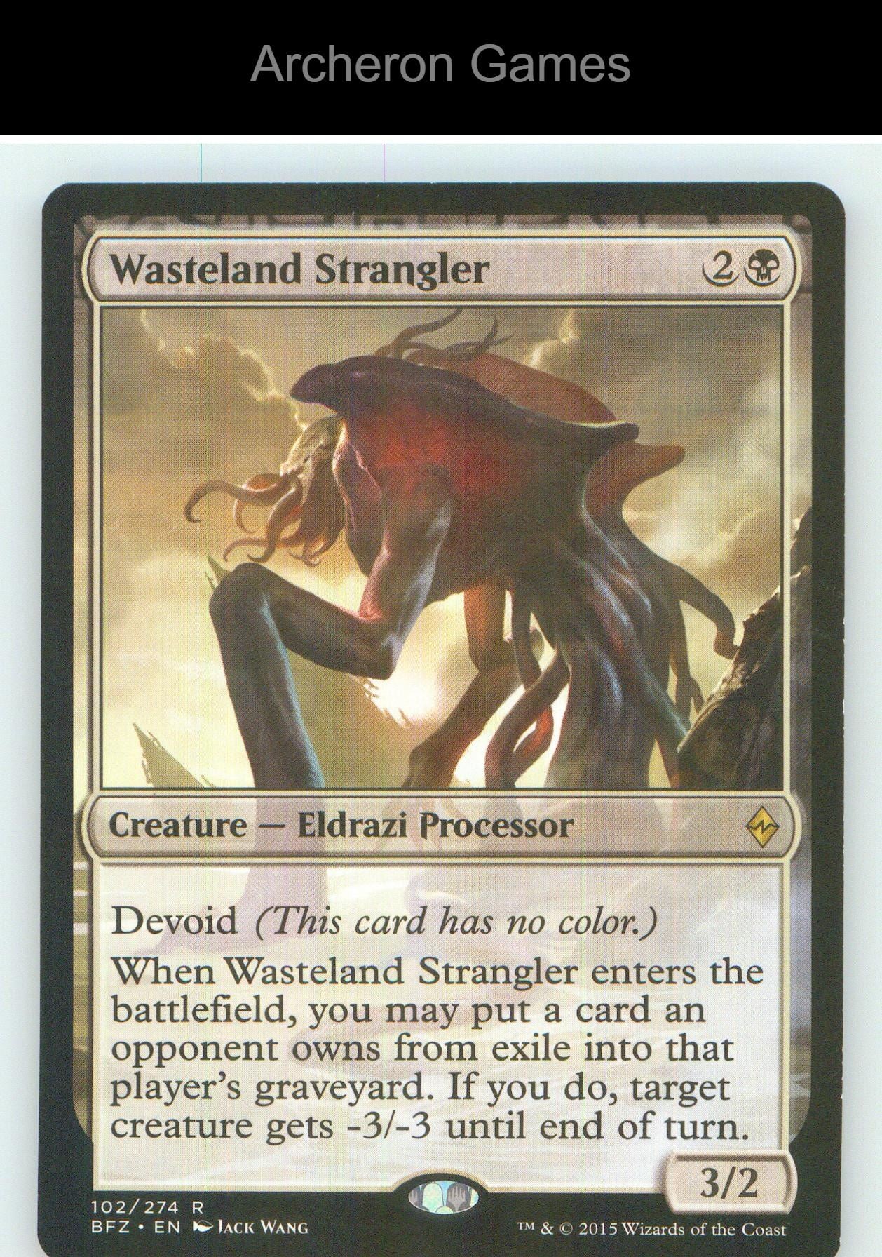 Wasteland Strangler BFZ 102 R MTG Card NM/EX+