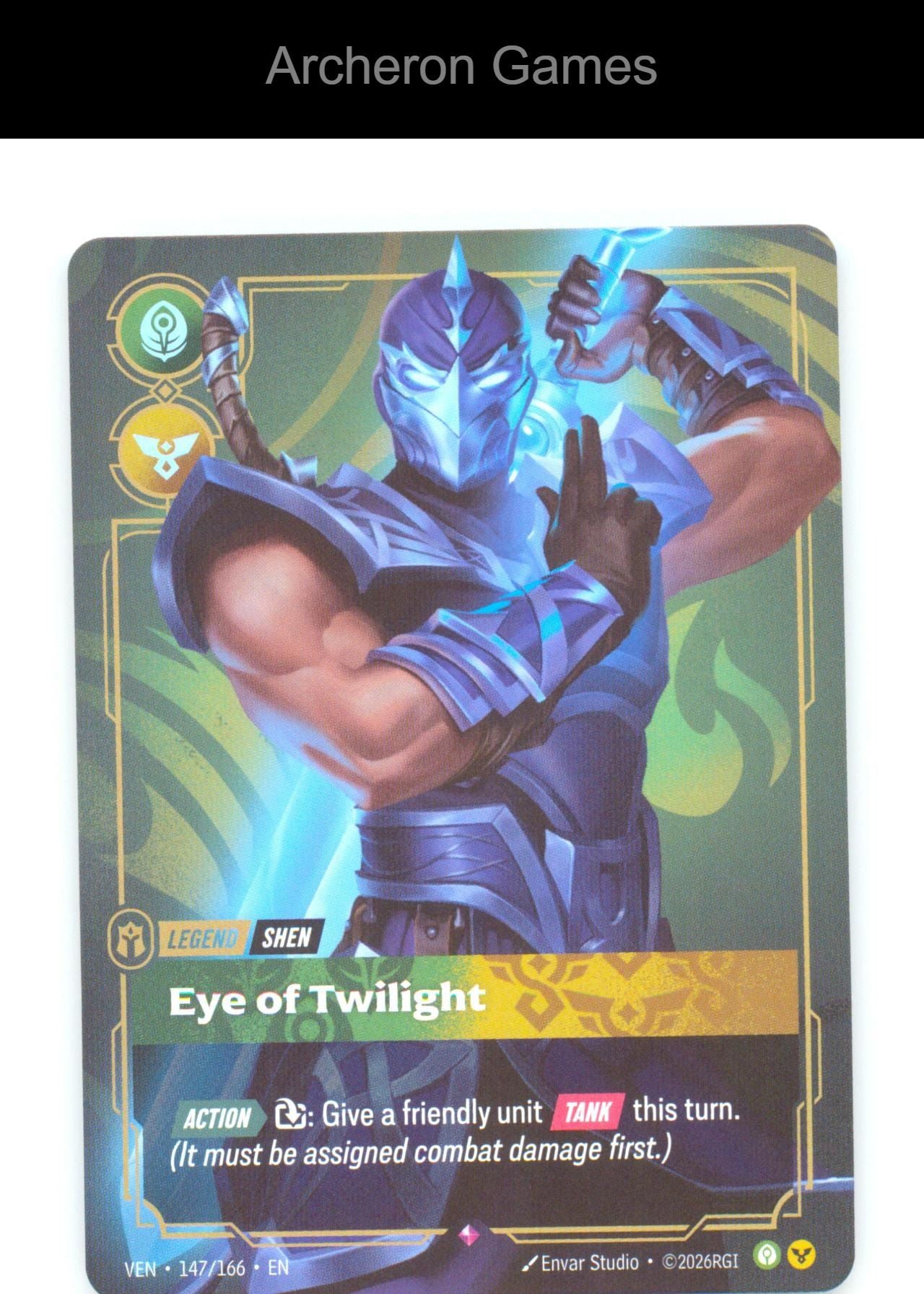 Shen - Eye of Twilight VEN 147/166 R Vendetta Riftbound Card Foil