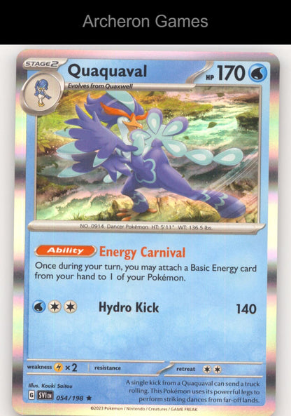 Pokemon Card Quaquaval SVI 054/198 R Scarlet & Violet Holo