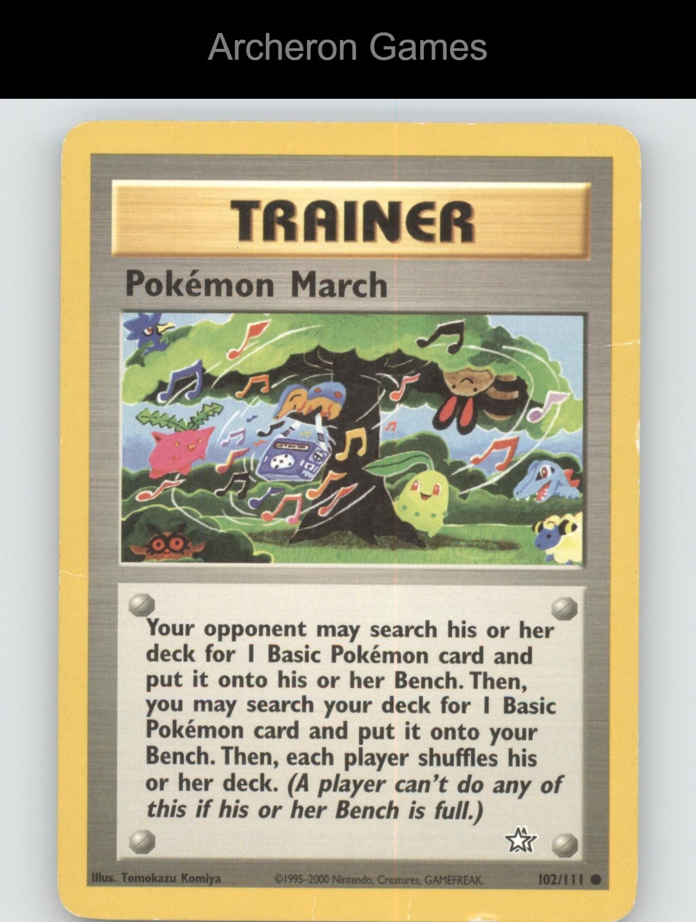 Pokemon Card Pokemon March N1 102/111 C Neo Genesis Unlimited