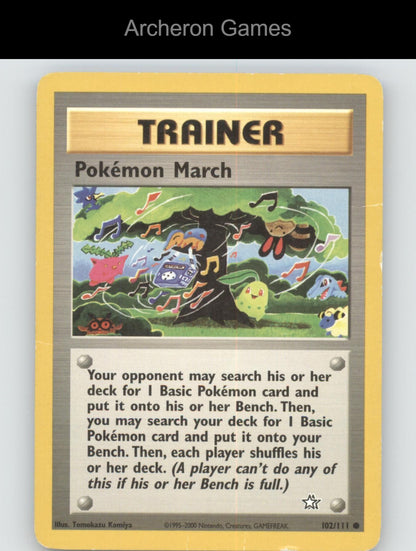 Pokemon Card Pokemon March N1 102/111 C Neo Genesis Unlimited