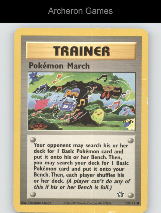 Pokemon Card Pokemon March N1 102/111 C Neo Genesis Unlimited