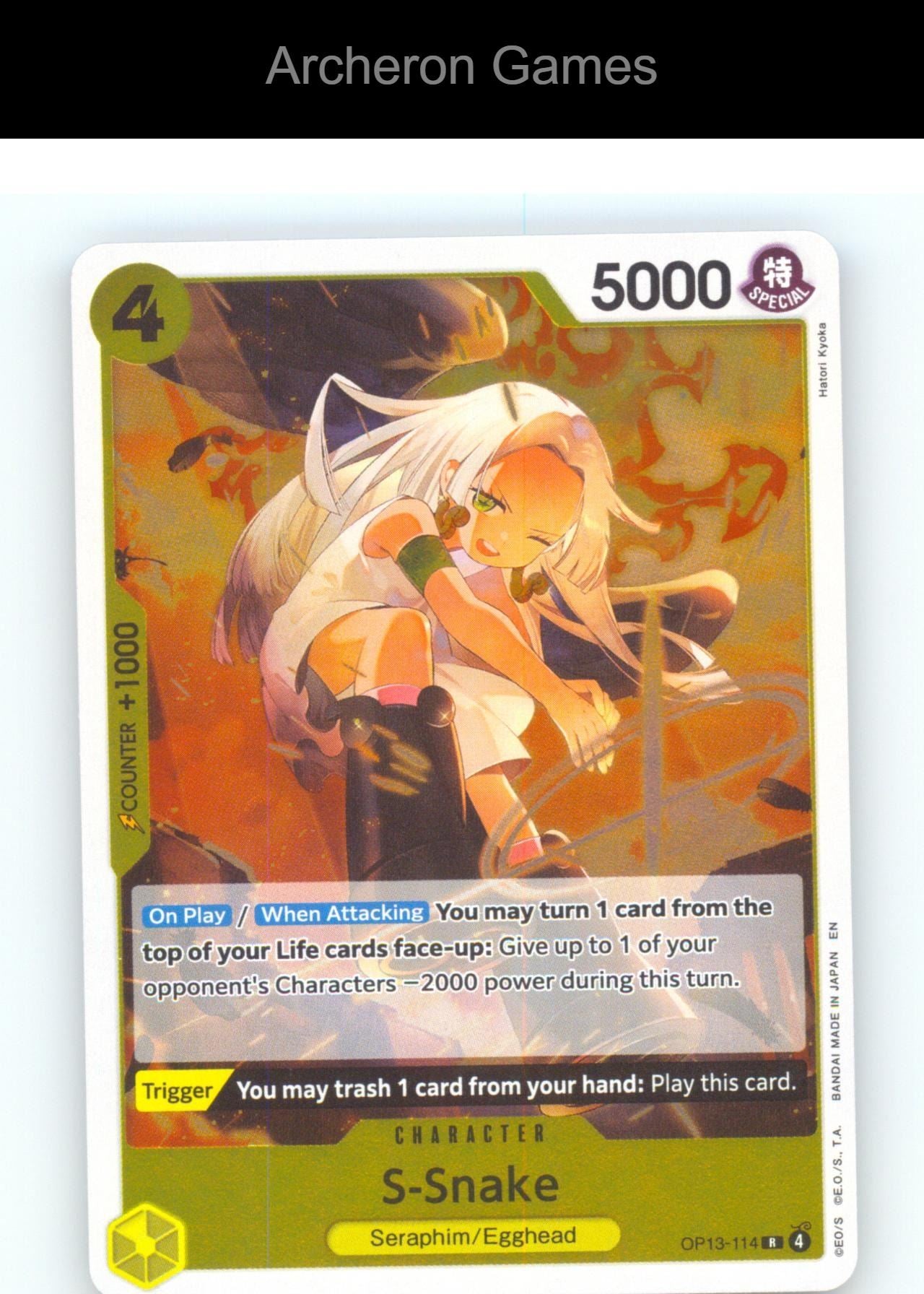 S-Snake OP13-114 R One Piece Card NM/EX+ Foil