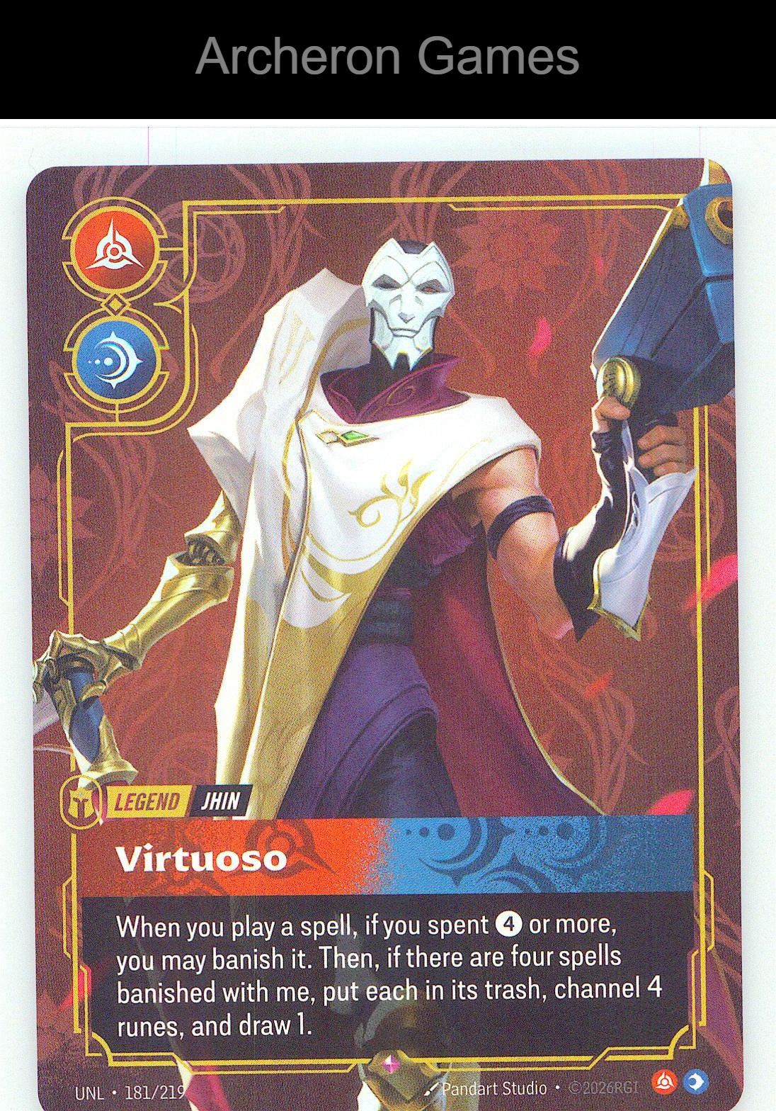 Jhin - Virtuoso UNL 181/219 R Unleashed Riftbound Card
