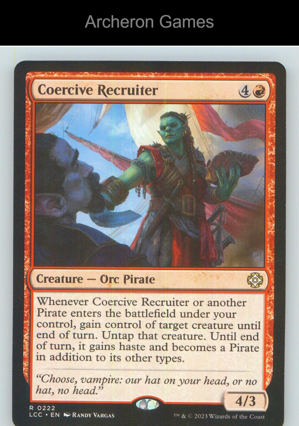 Coercive Recruiter LCC 222 R MTG Card NM/EX+