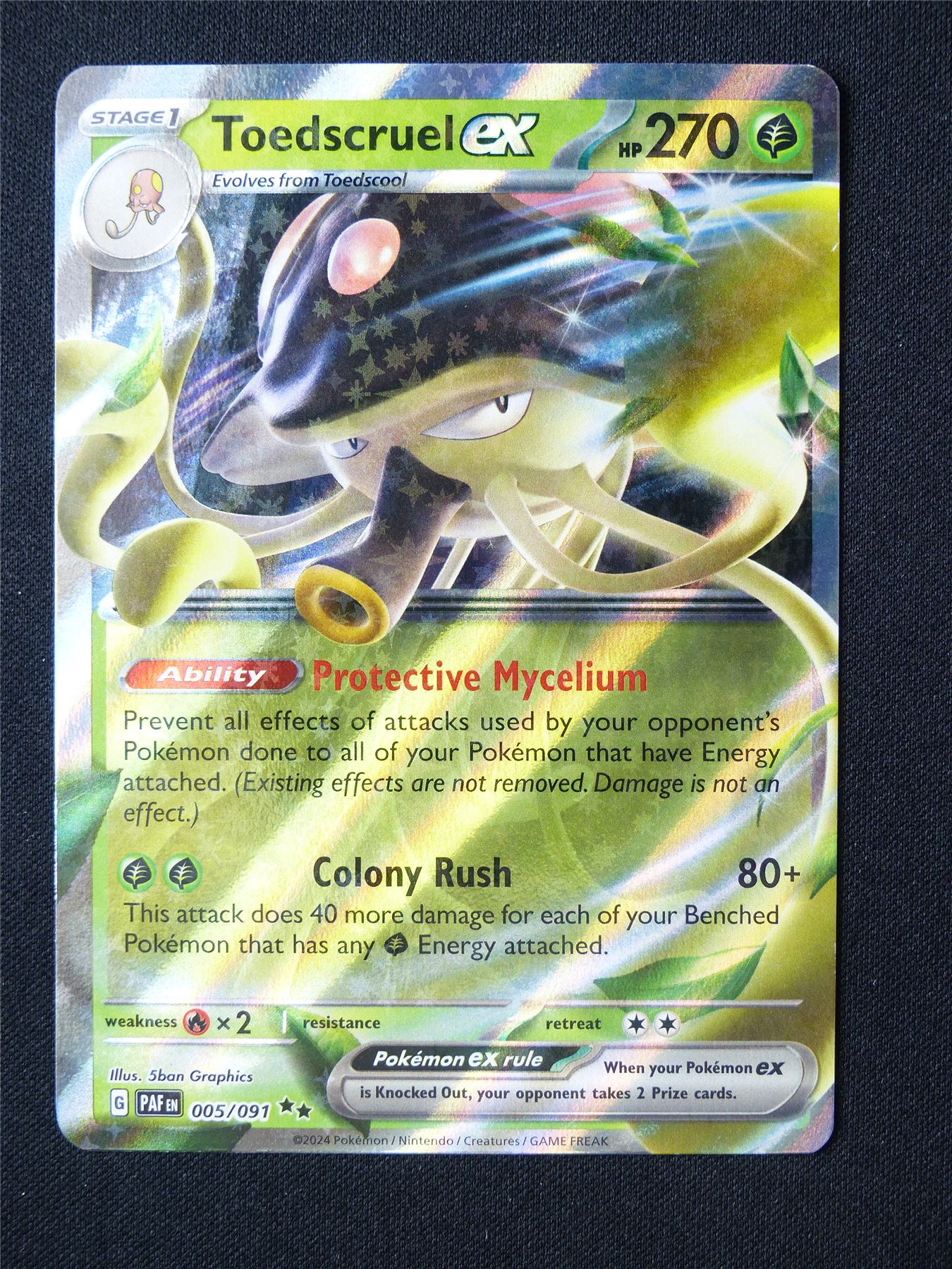Toedscruel EX 005/091 Holo - Pokemon Card #62F