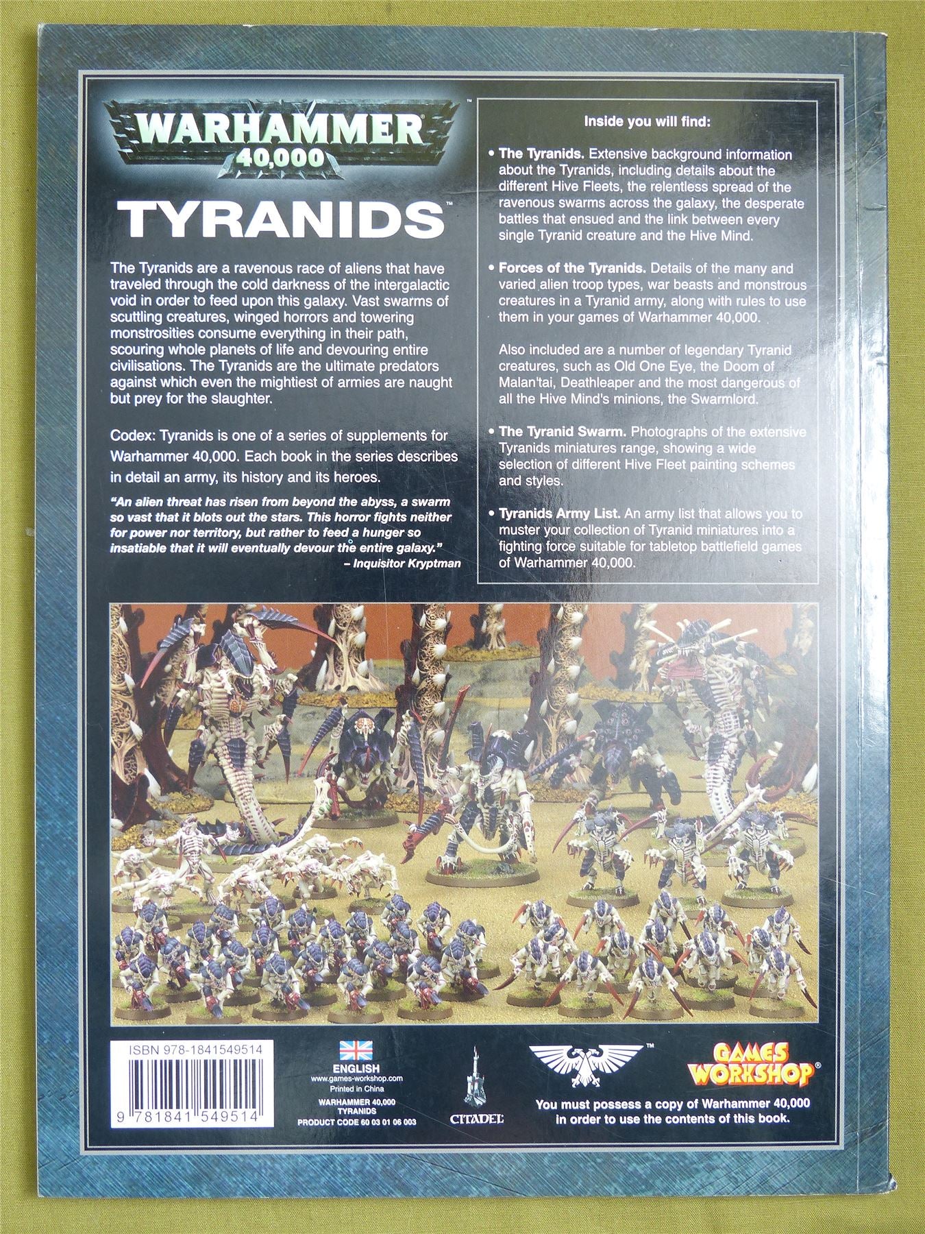 Tyranids 5th Edition Codex Softback - Warhammer 40K #1R2