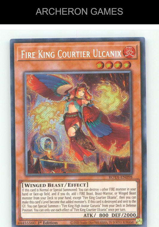 Fire King Courtier Ulcanix SEC YUGIOH Card 1st Edition