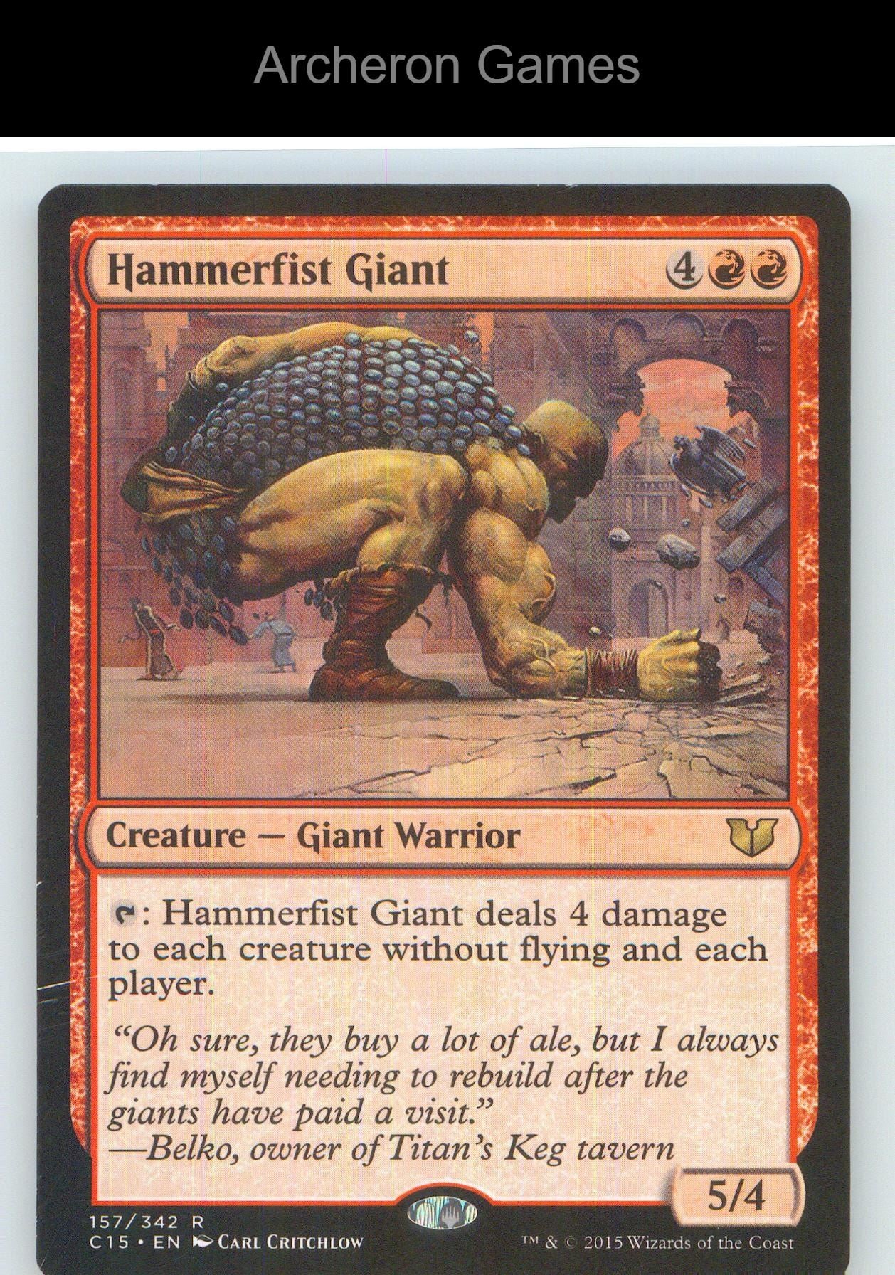 Hammerfist Giant C15 157 R MTG Card NM/EX+