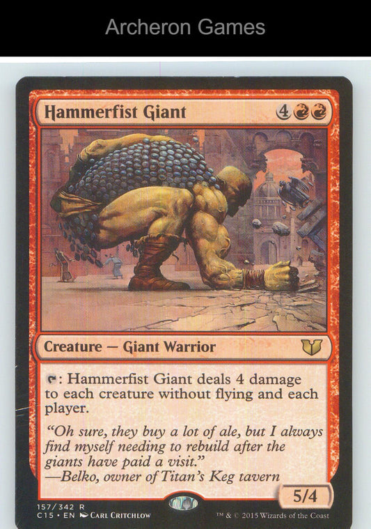 Hammerfist Giant C15 157 R MTG Card NM/EX+