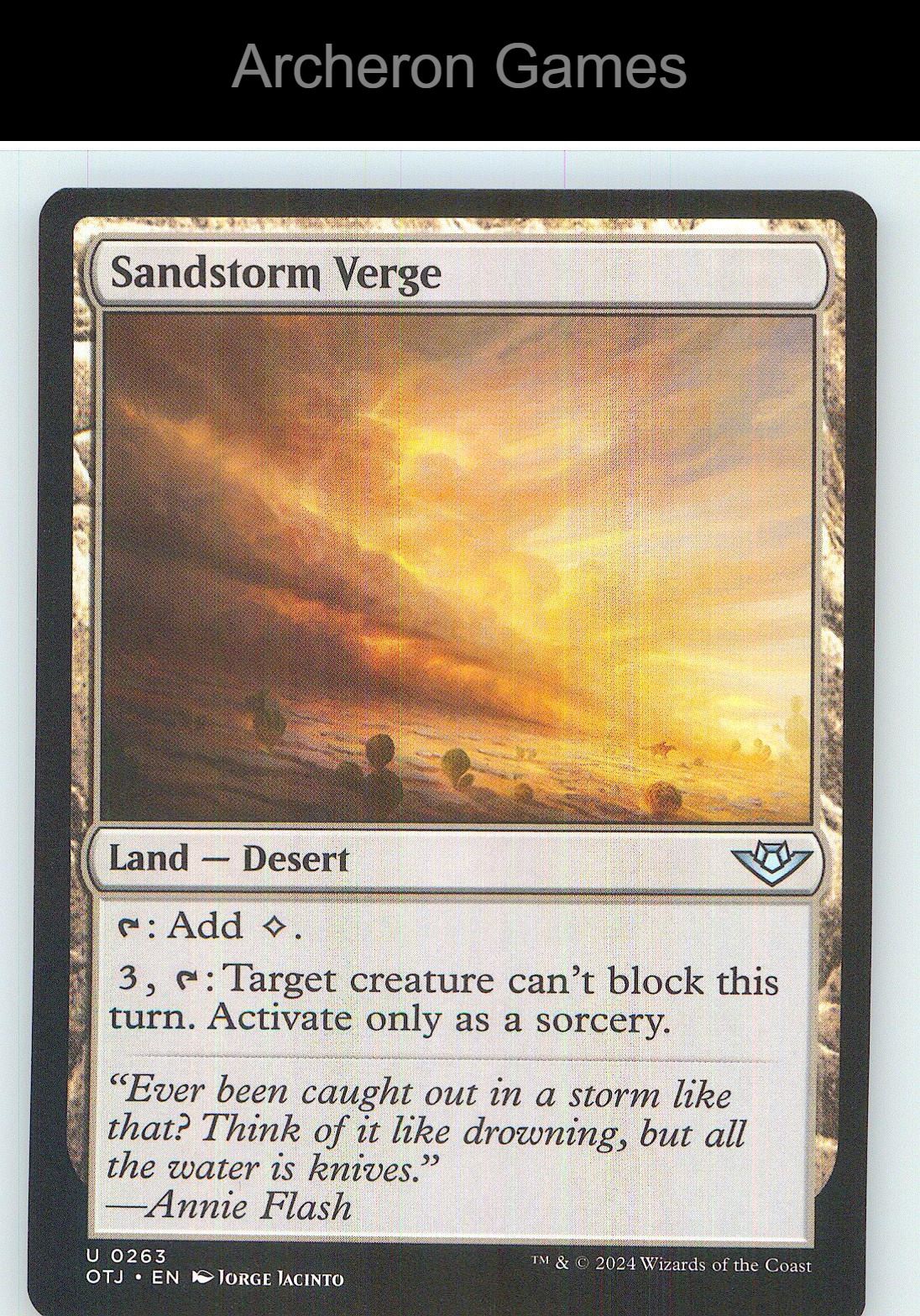 Sandstorm Verge OTJ 263 UC MTG Card NM/EX+