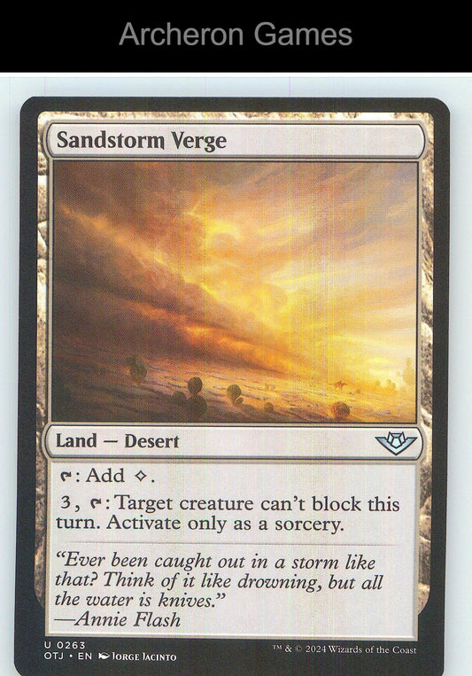 Sandstorm Verge OTJ 263 UC MTG Card NM/EX+