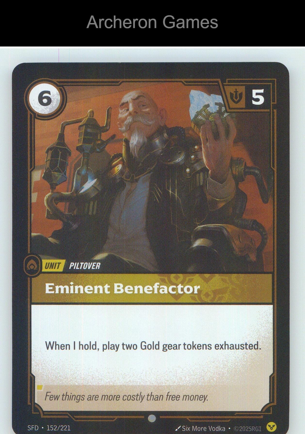Eminent Benefactor SFD 152/221 C Spiritforged Riftbound Card