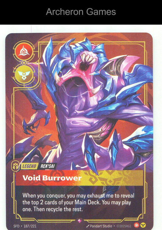 Rek'sai - Void Burrower SFD 187/221 R Spiritforged Riftbound Card Foil