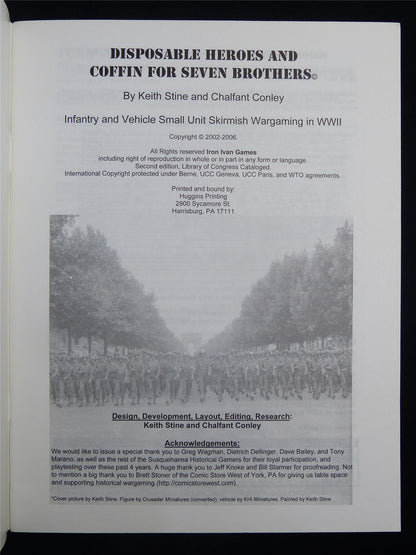 Disposable Heroes & Coffin for Seven Brothers - Miniatures Rulebooklet #2SF