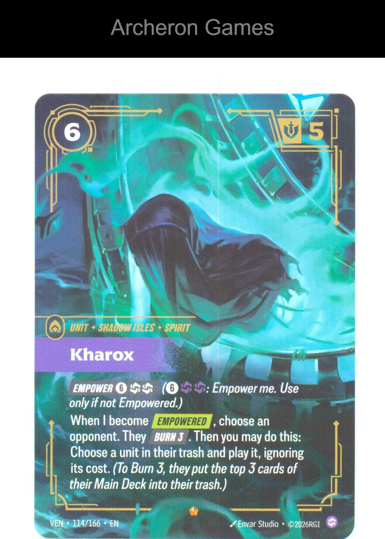 Kharox VEN 114/166 Epic Vendetta Riftbound Card Foil