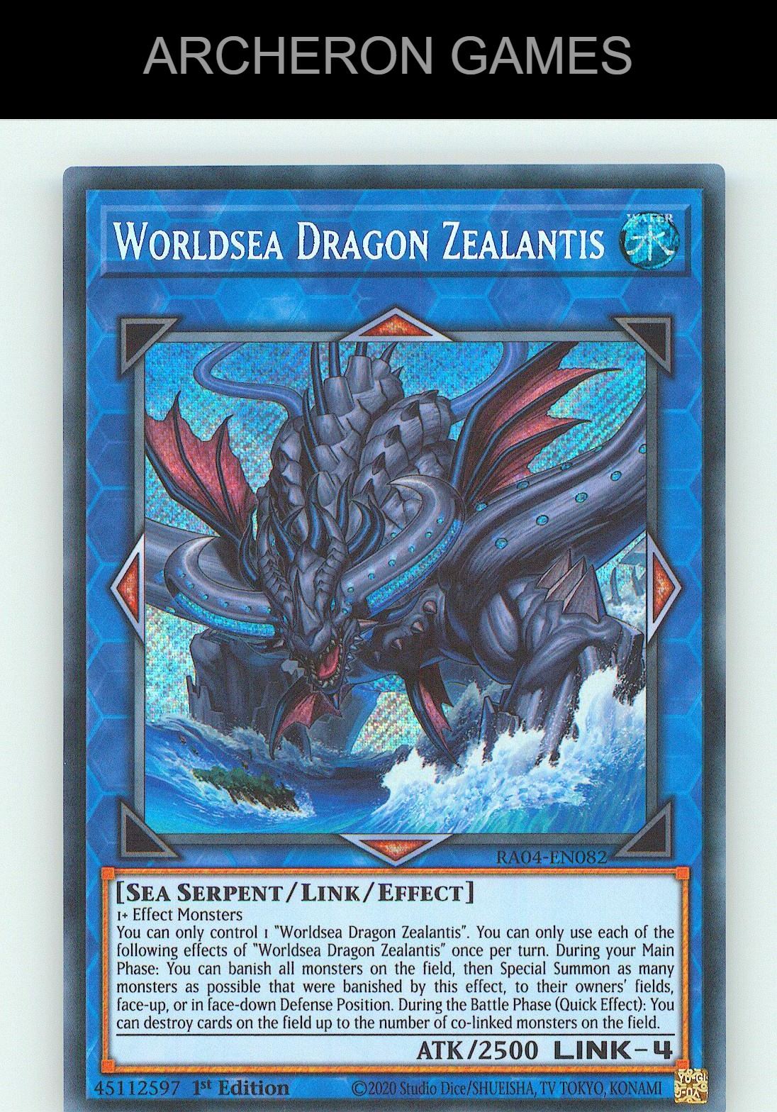 Worldsea Dragon Zealantis (PCR) SEC YUGIOH Card