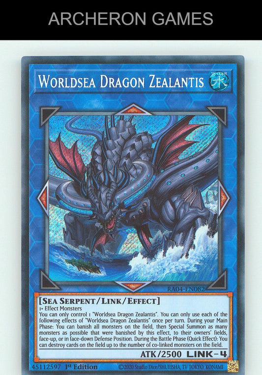 Worldsea Dragon Zealantis (PCR) SEC YUGIOH Card